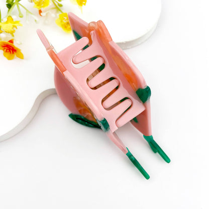 Bouquet Acetate Floral Hair Claw Clip: Pink