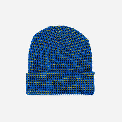 Simple Grid Knit Beanie: Fuchsia