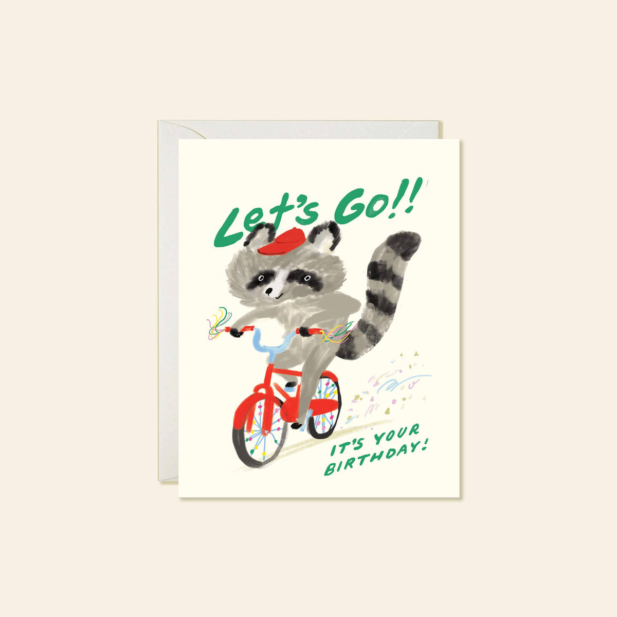 Let’s Go Raccoon – Funny Raccoon Birthday Card