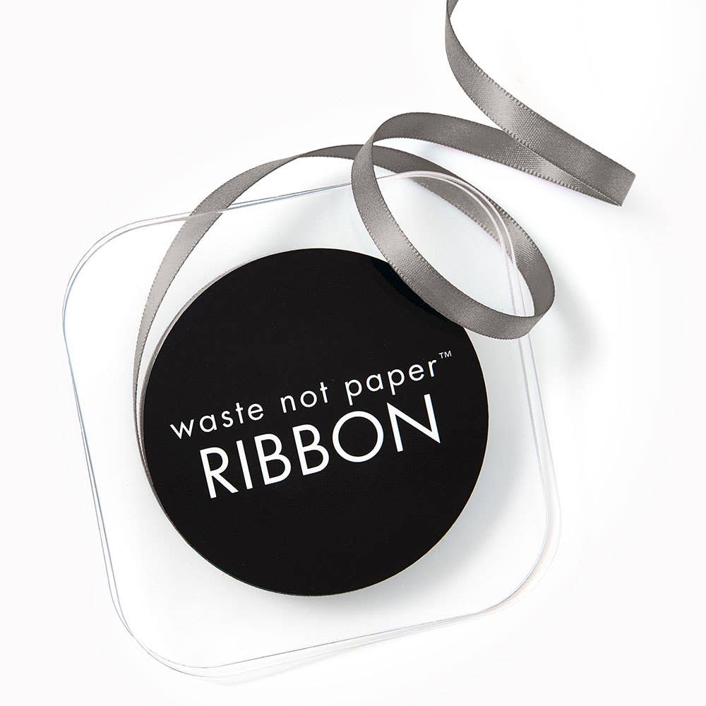 Slate Satin Ribbon 1/4" Width - Plastic Spool