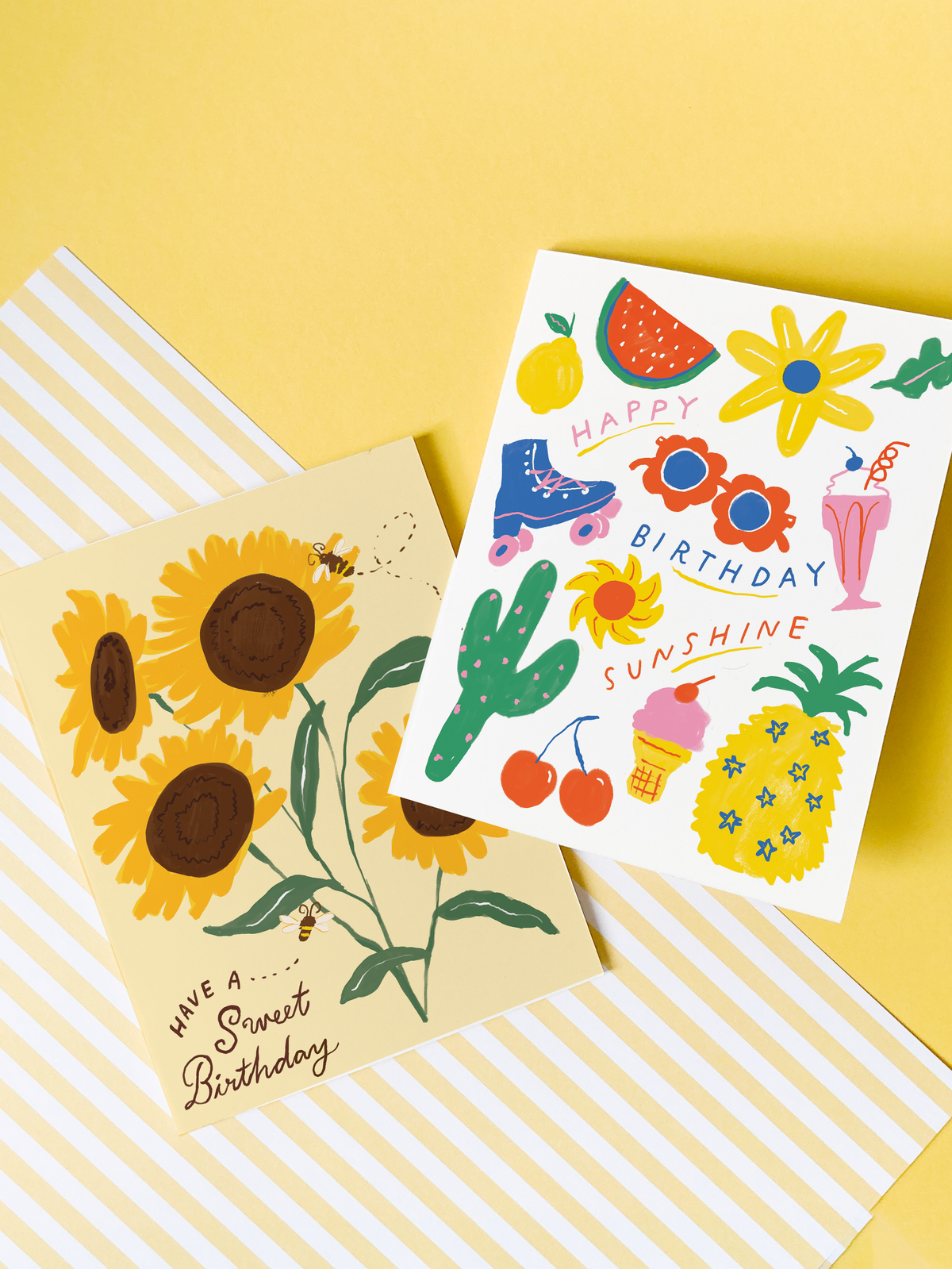 Sunshine Things – Summer Roller Skate Birthday Card