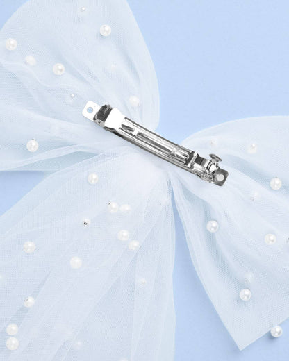Bride to Be Pearl Hair Bow | bachelorette, bridal, accessory