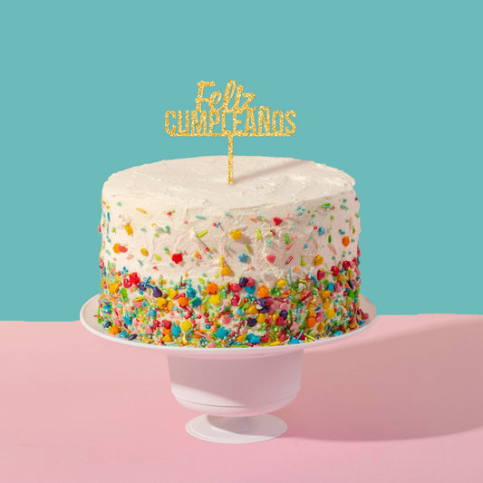 Happy Birthday Acrylic Cake Topper - "Feliz Cumpleaños"