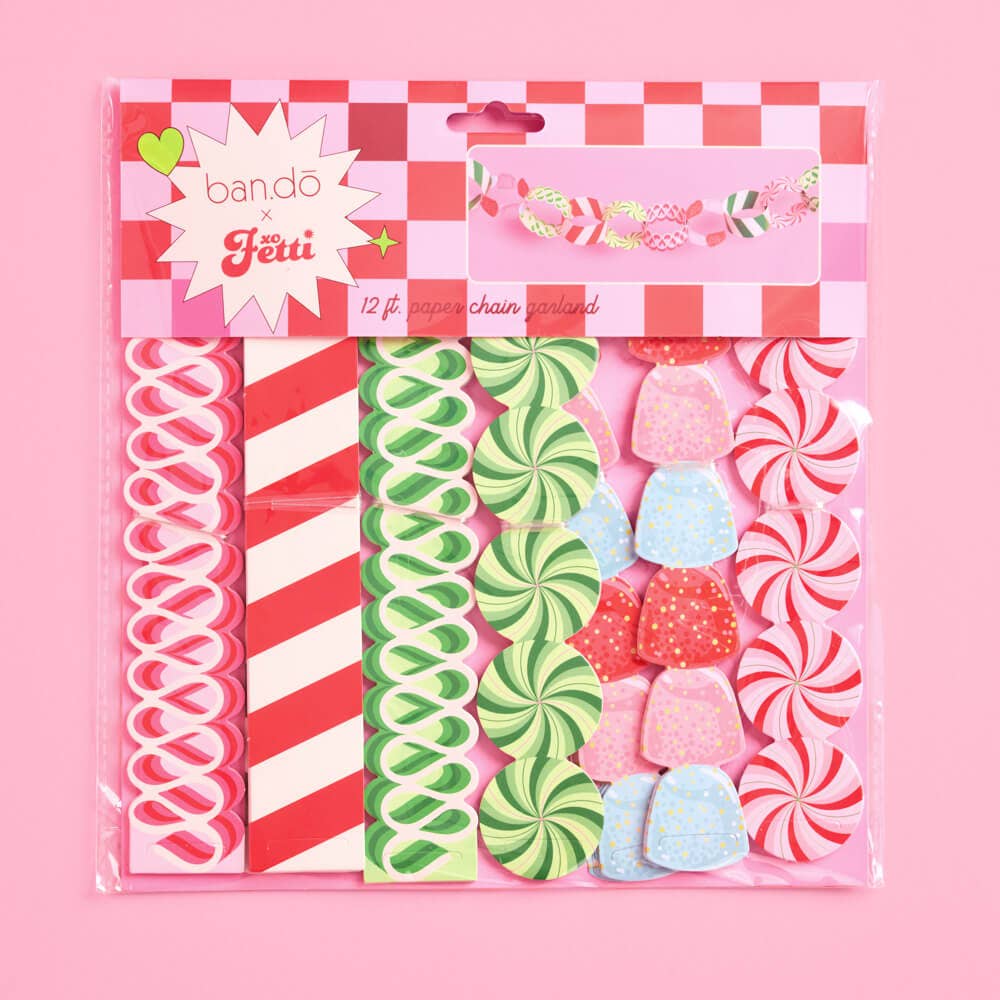 Xo, Fetti x ban.do Candy Paper Chain Garland | Christmas