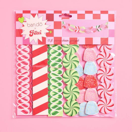 Xo, Fetti x ban.do Candy Paper Chain Garland | Christmas