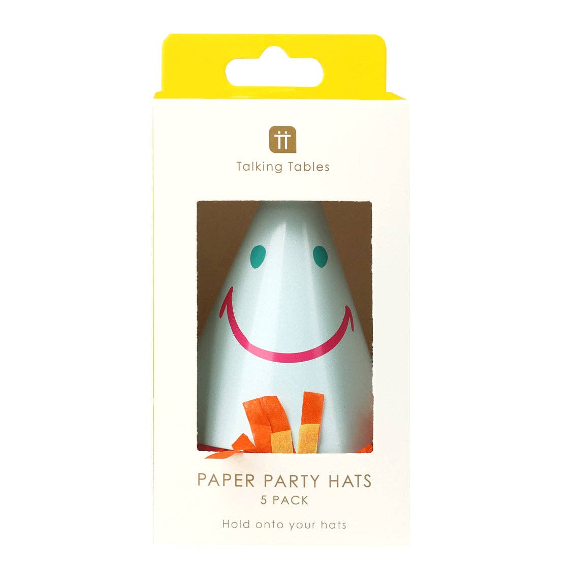 Happy Face Party Hats - 5 Pack | Birthday Party Supplies |