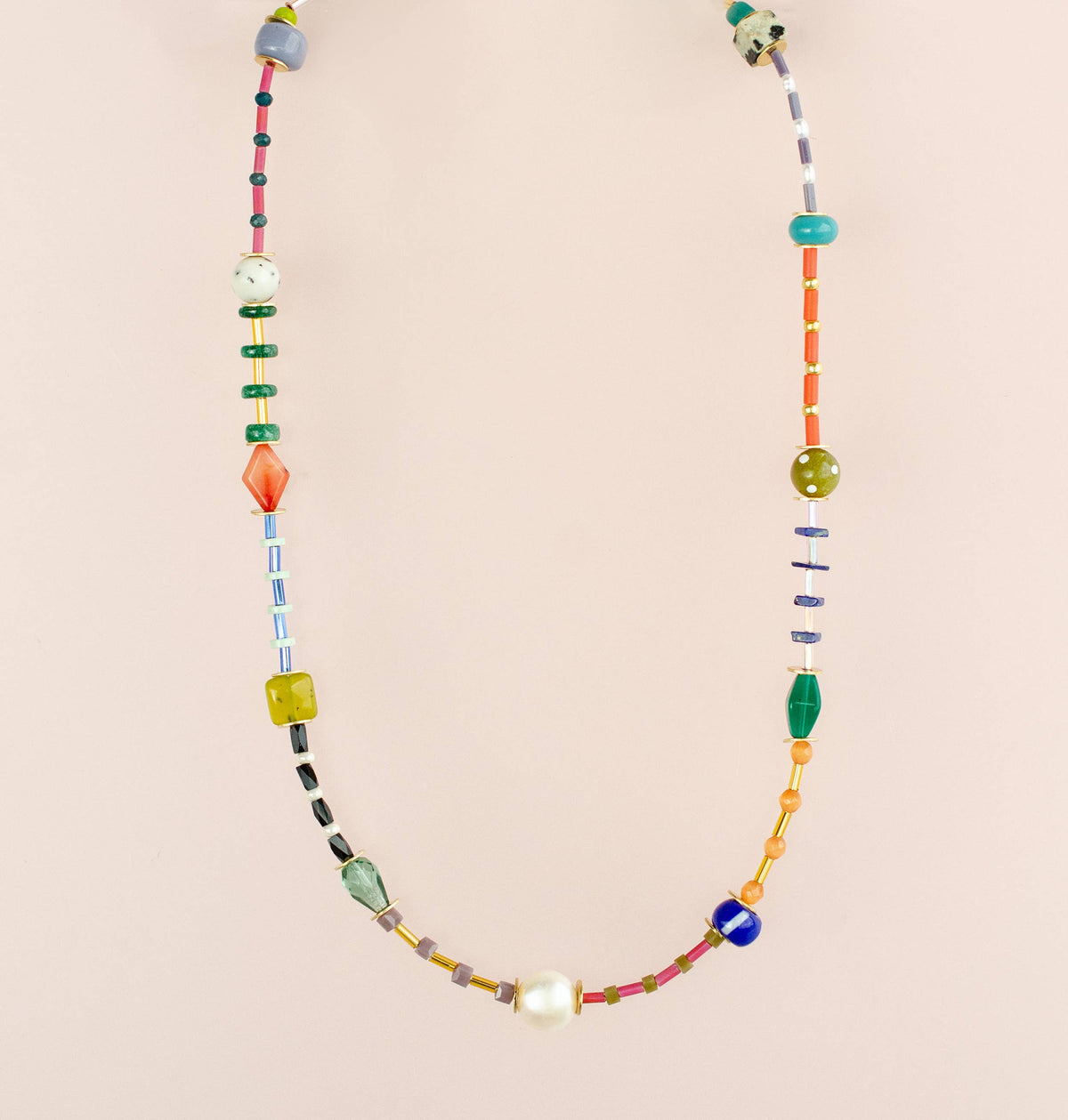 Colorful Beaded Seed bead Friendship Necklace