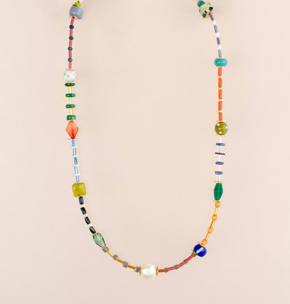 Colorful Beaded Seed bead Friendship Necklace