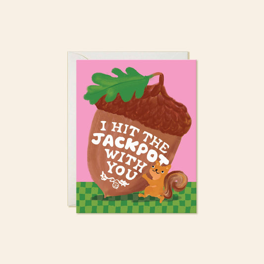 Squirrel Jackpot – Woodland Pun Love Card