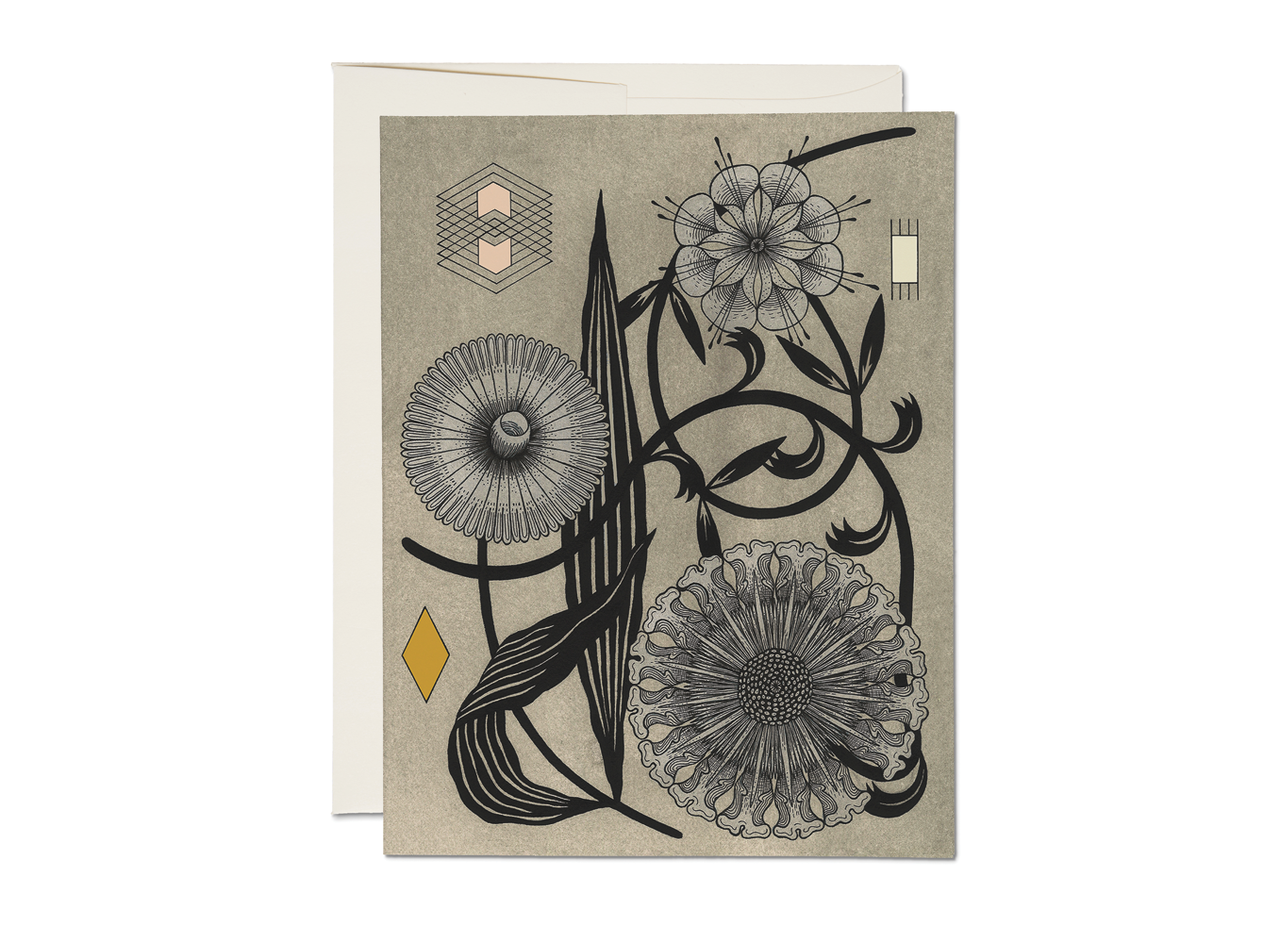 Floral Geometry everyday greeting card