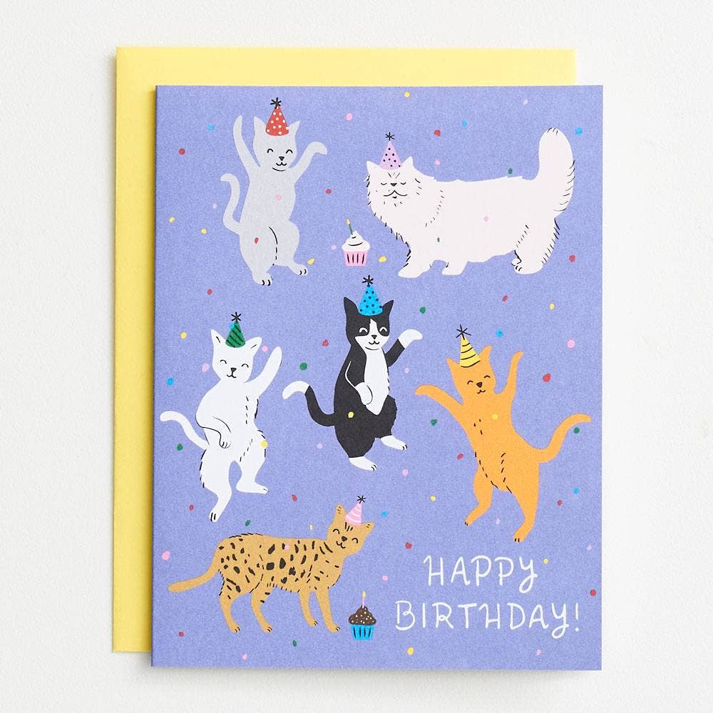 Cat Party Birthday Card