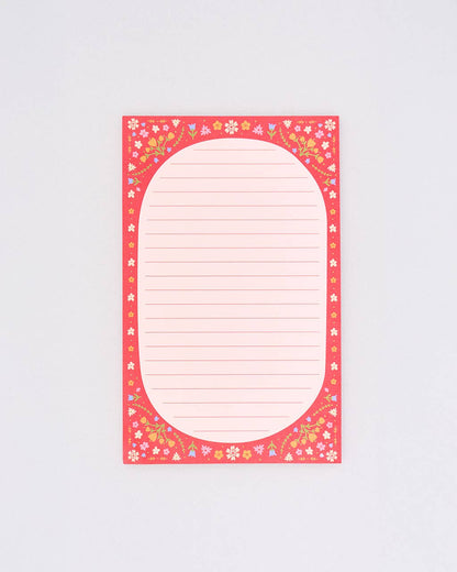 Rough Draft Large Notepad, Folk Floral