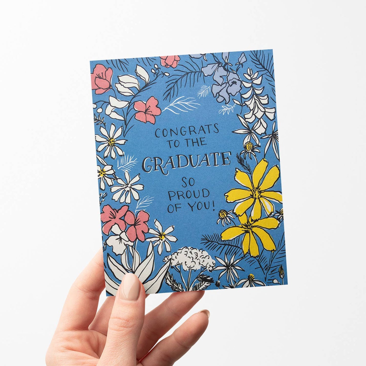 Floral Toile Graduate Greeting Card