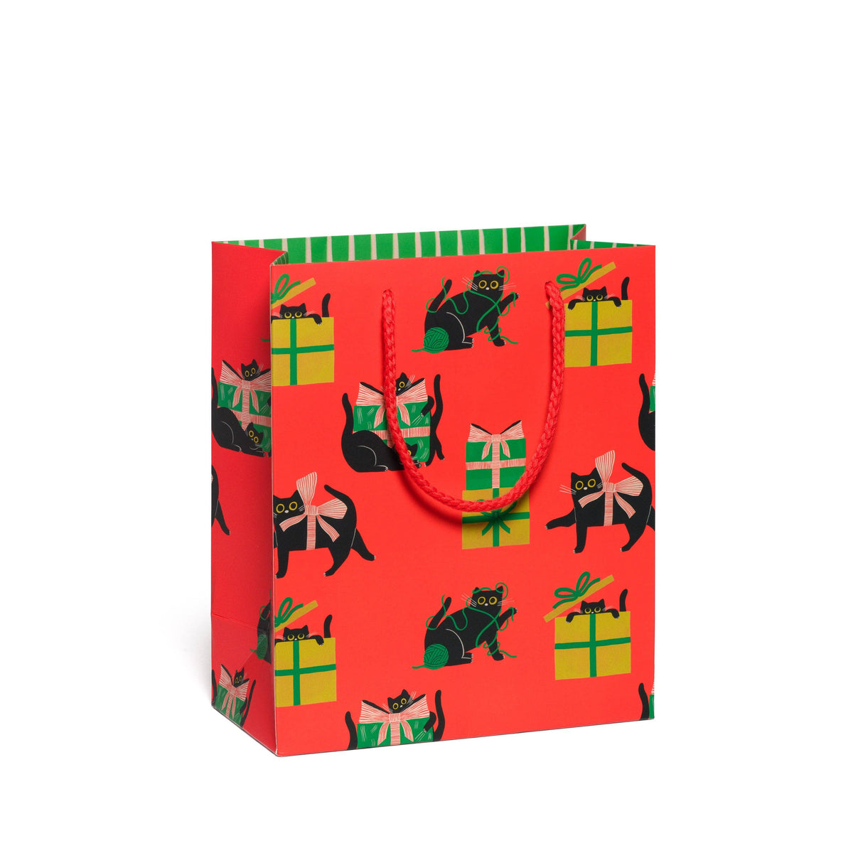 Holiday Black Cat gift bags: Large