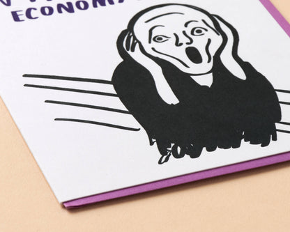 Letterpress Everyday Card—In This Economy? (Art, Munch)