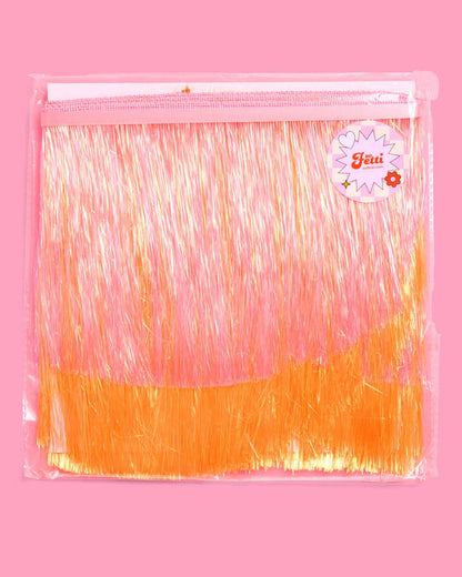Pink Orange Scallop Fringe Banner | summer, party, Showgirl