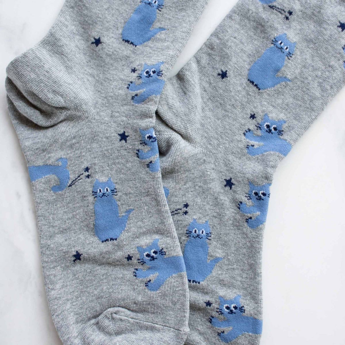 Cat Meow Casual Socks: Rust