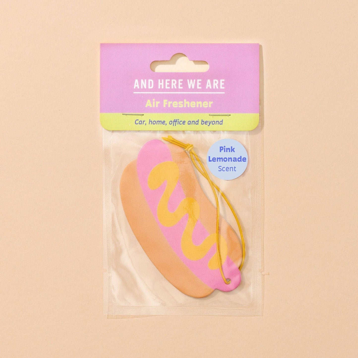 Air Freshener—Hot Dog Summer—Pink Lemonade Scent (Fun, Gift)