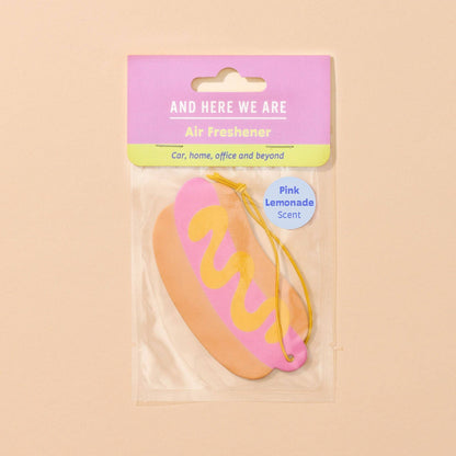 Air Freshener—Hot Dog Summer—Pink Lemonade Scent (Fun, Gift)