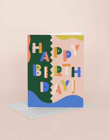 Birthday Colorblock Greeting Card