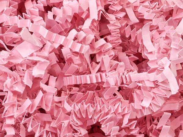 Crinkle Cut Paper Shred Small Packs: 1 Pack / 8 oz Bag / White & Iridescent