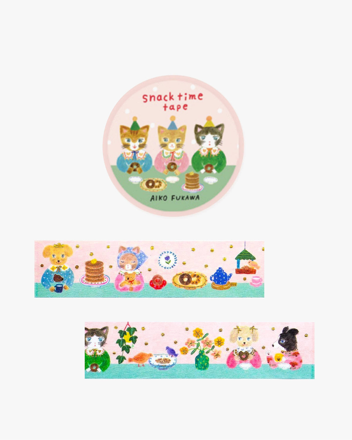 Gold Foil Washi Tape - Snack Time