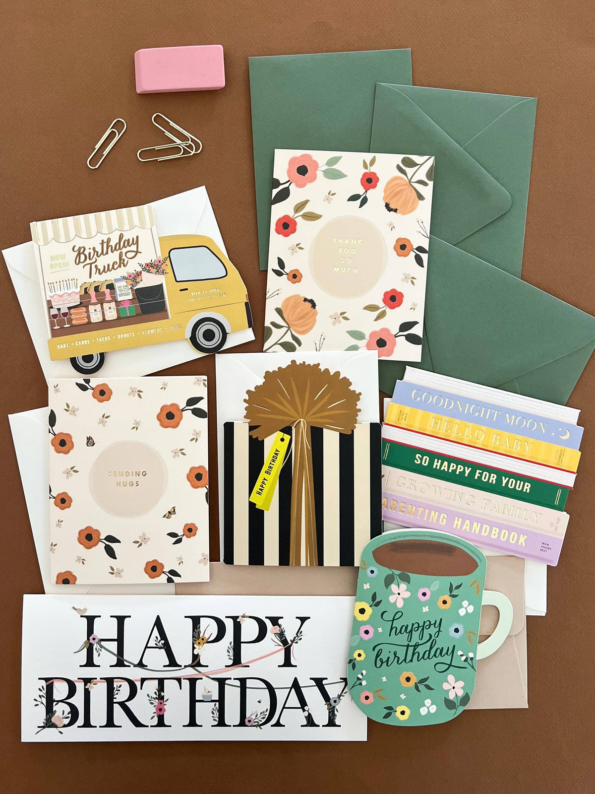 Birthday Coffee Mug die-cut folded Greeting Card