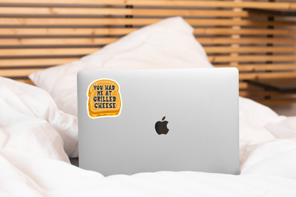You Had Me at Grilled Cheese Sticker - food, cute, creamery