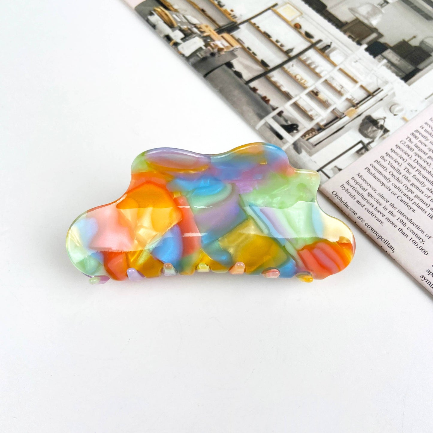 Acetate Colorful Claw Clip Cloud Hair Clips: B