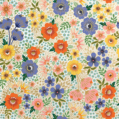 Golden Floral - Gift Wrap Rolls