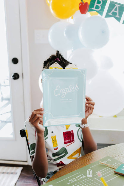 Occasions Text Books Shaped Paper Plate Set