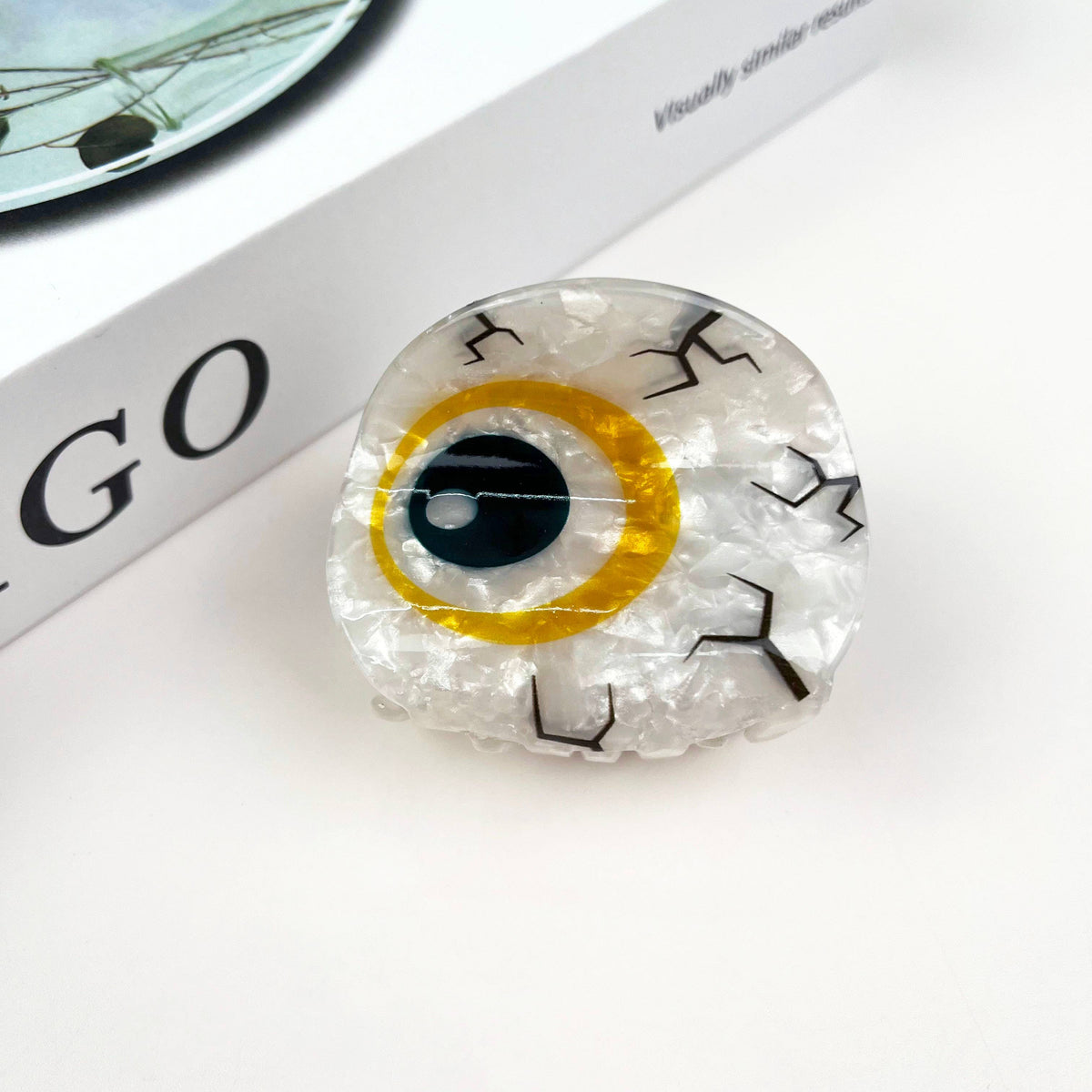 Personalized eyeball hair claw clip: C