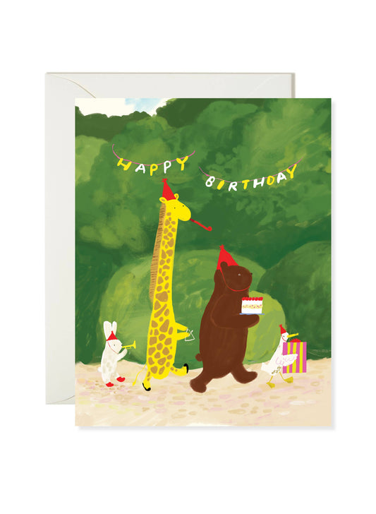 Birthday Parade – Woodland Animal Birthday Card