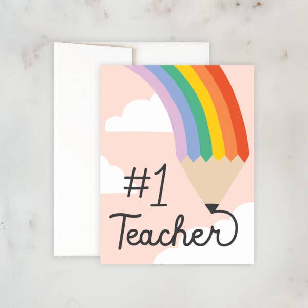 Rainbow Pencil Greeting Card