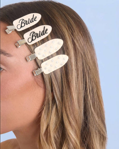 Bride Beauty Clips | bridal, hair, pearl, ivory