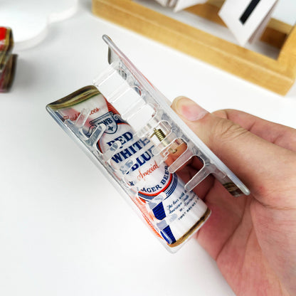 Beer can claw clip: PBR