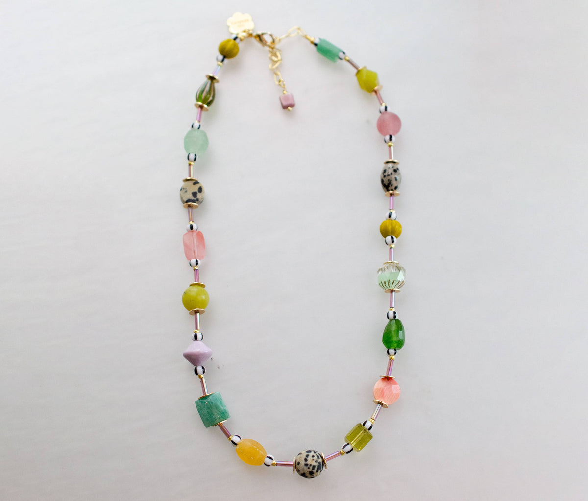 Muted Muticolor Beaded Necklace