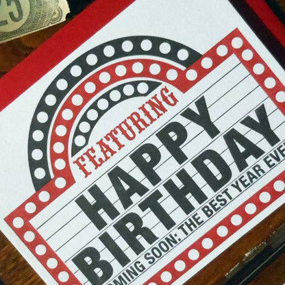 Birthday Marquee Letterpress Card