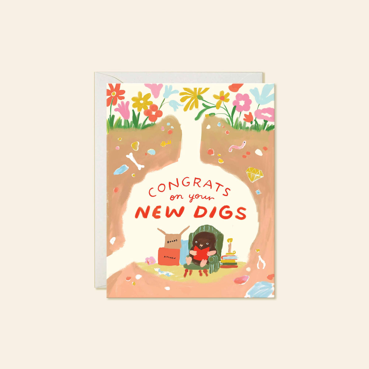 New Digs – Funny Animal Housewarming Card