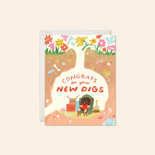 New Digs – Funny Animal Housewarming Card