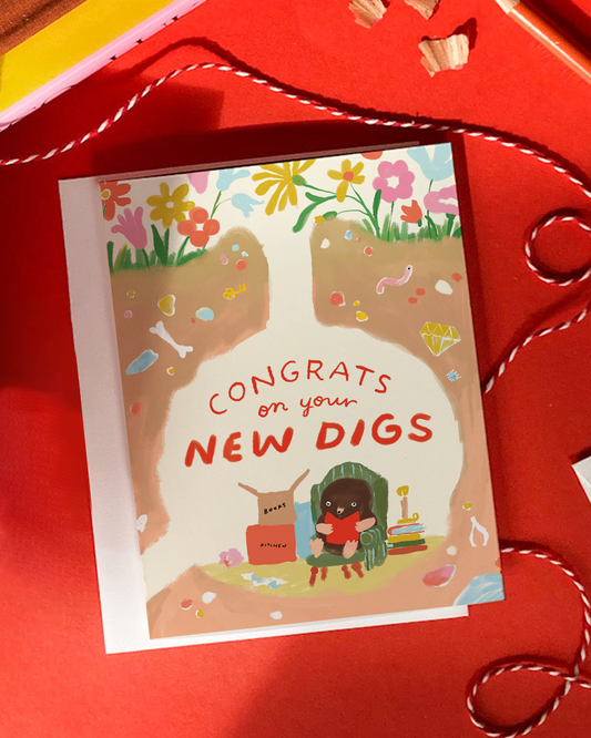 New Digs – Funny Animal Housewarming Card