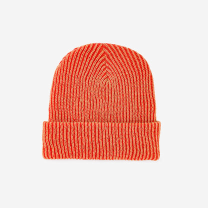 Simple Rib Knit Beanie: Teal Magenta