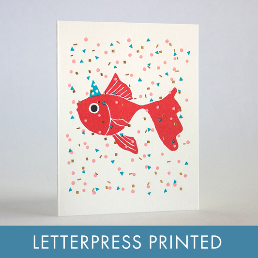 Goldfish Party Greeting Card by Fugu Fugu