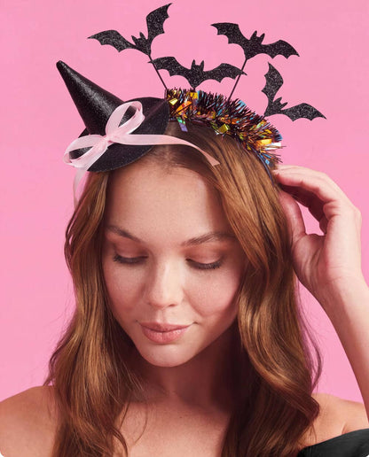 Witch Hat Headband | halloween, glitter, bats, costume