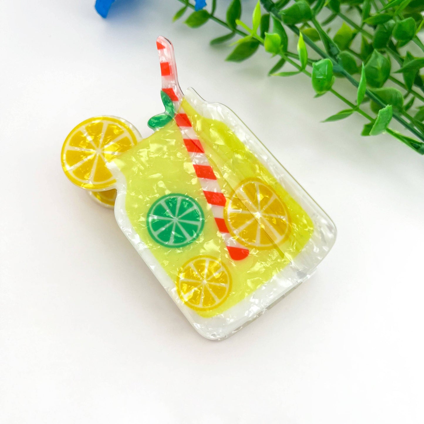 Summer Beach Drink Hair Claw Clip Vacation Tropical Cute: Cherry