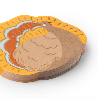 Turkey Thanksgiving Lunch Napkins (Set of 20)