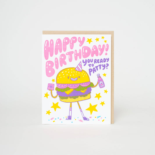 Birthday Burger Punny Greeting Card by Hello!Lucky