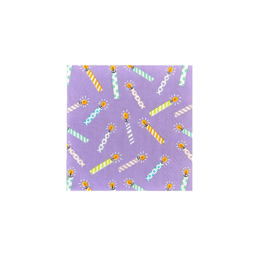 It's A Birthday Candle Print Napkins