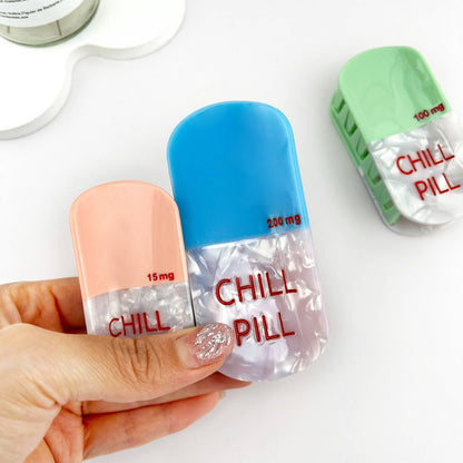 Sweet Dream Sleep Pill Acetate Hair Claw Clip: Light Green