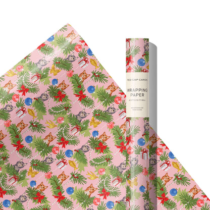 Meowy Christmas 10 ft wrap roll: 10 ft Roll